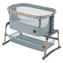 2-in-1 Beistellbett Iora Air mit Schaukelfunktion, atmungsaktive Stoffe, klappbar, inkl. Matratze & Reisetasche - Beyond Grey