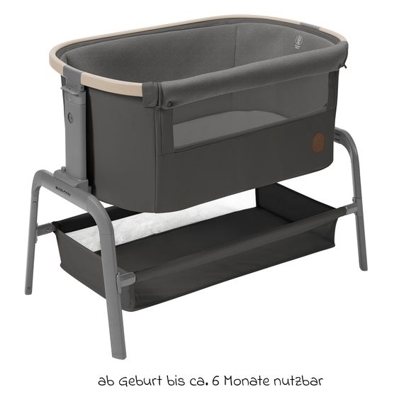 Maxi-Cosi 2-in-1 Beistellbett Iora klappbar, inkl. Matratze & Reisetasche - Beyound - Graphite Eco