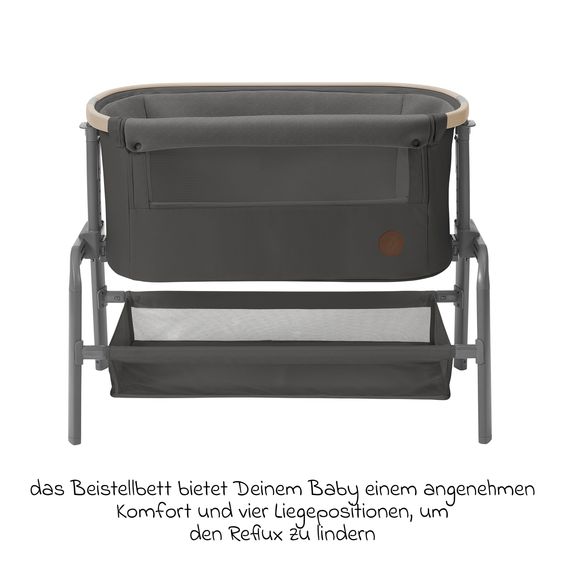 Maxi-Cosi 2-in-1 Beistellbett Iora klappbar, inkl. Matratze & Reisetasche - Beyound - Graphite Eco