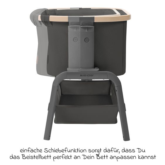 Maxi-Cosi 2-in-1 Beistellbett Iora klappbar, inkl. Matratze & Reisetasche - Beyound - Graphite Eco