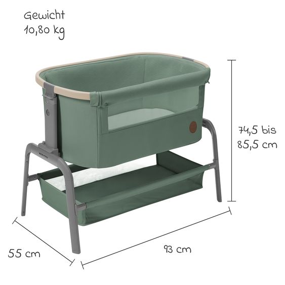 Maxi-Cosi Culla 2 in 1 Iora pieghevole, con materasso e borsa da viaggio - Beyound - Green Eco