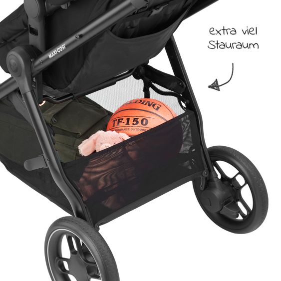 Maxi-Cosi 2 -in- 1 Kombi-Kinderwagen Zelia³ wendbarer Sitz & Wanne in einem, verstellbarer Schieber, 22 kg - Essential Black