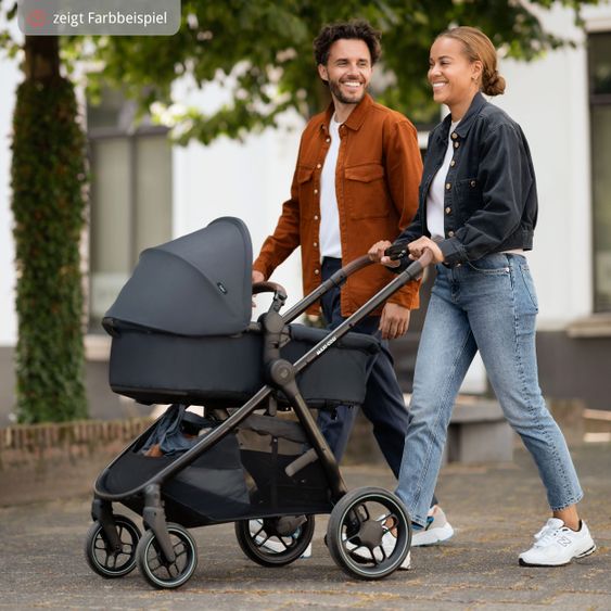 Maxi-Cosi 2 -in- 1 Kombi-Kinderwagen Zelia³ wendbarer Sitz & Wanne in einem, verstellbarer Schieber, 22 kg - Essential Black