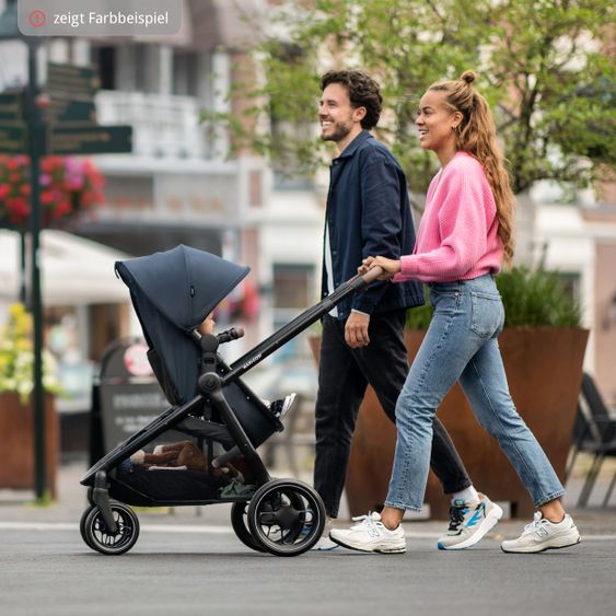 Maxi-Cosi 2 -in- 1 Kombi-Kinderwagen Zelia³ wendbarer Sitz & Wanne in einem, verstellbarer Schieber, 22 kg - Essential Black