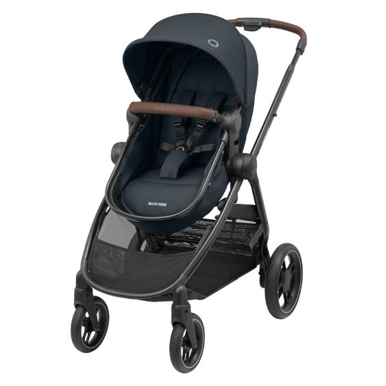 Maxi-Cosi 2 -in- 1 Kombi-Kinderwagen Zelia³ wendbarer Sitz & Wanne in einem, verstellbarer Schieber, 22 kg - Essential Graphite