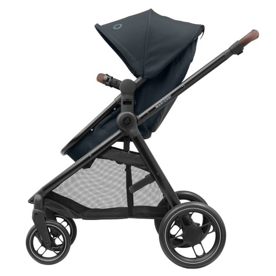 Maxi-Cosi 2 -in- 1 Kombi-Kinderwagen Zelia³ wendbarer Sitz & Wanne in einem, verstellbarer Schieber, 22 kg - Essential Graphite