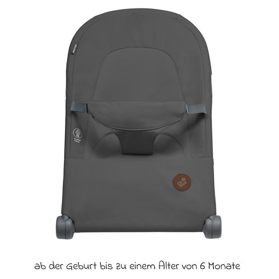 Maxi-Cosi 2in1 Babywippe Loa Beyond Eco Care ab Geburt - 6 Monate mit Wippfunktion - federleicht nur 2 kg - Graphite