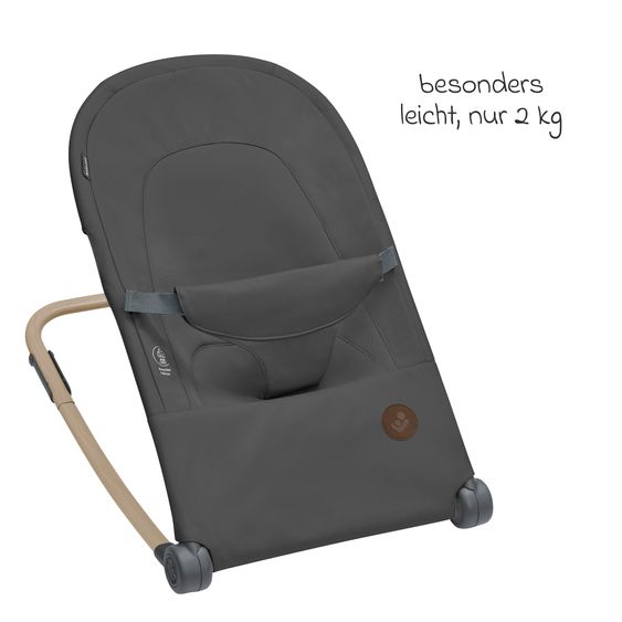 Maxi-Cosi 2in1 Babywippe Loa Beyond Eco Care ab Geburt - 6 Monate mit Wippfunktion - federleicht nur 2 kg - Graphite