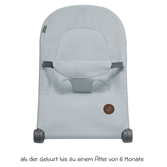 Maxi-Cosi 2in1 Babywippe Loa Beyond Eco Care ab Geburt - 6 Monate mit Wippfunktion - federleicht nur 2 kg - Grey