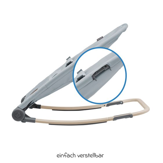 Maxi-Cosi 2in1 Babywippe Loa Beyond Eco Care ab Geburt - 6 Monate mit Wippfunktion - federleicht nur 2 kg - Grey