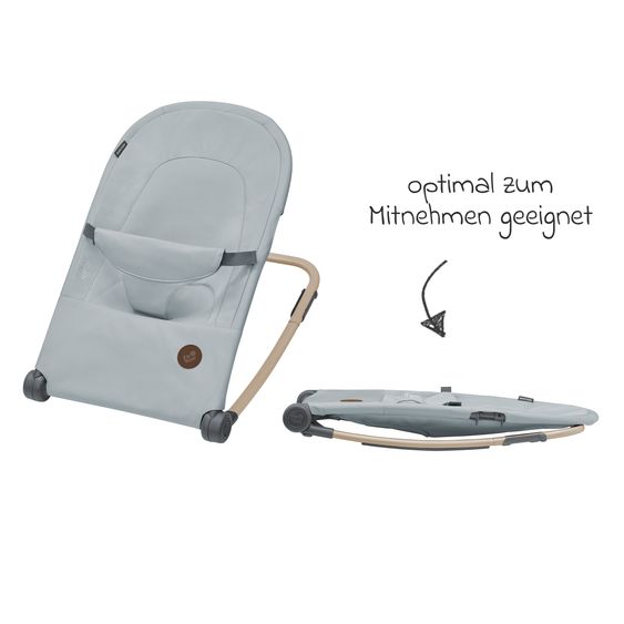 Maxi-Cosi 2in1 Babywippe Loa Beyond Eco Care ab Geburt - 6 Monate mit Wippfunktion - federleicht nur 2 kg - Grey