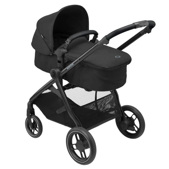 Maxi-Cosi Set passeggino Zelia³ 3 in 1 con seggiolino auto CabrioFix i-Size e adattatore, 22 kg - Nero