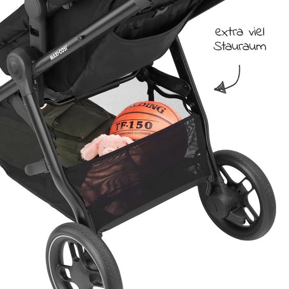 Maxi-Cosi Set passeggino Zelia³ 3 in 1 con seggiolino auto CabrioFix i-Size e adattatore, 22 kg - Nero