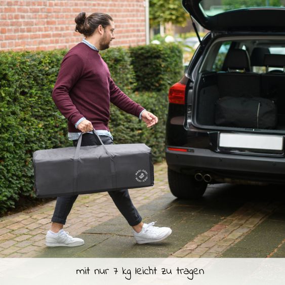 Maxi-Cosi 3 in 1 Reisebett Swift Reisebett, Beistellbett, Laufstall mit Matratze & Tragetasche nur 7 kg - Beyond Graphite
