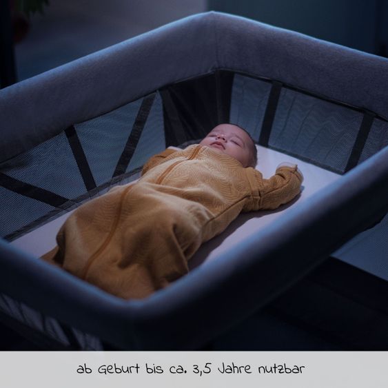 Maxi-Cosi 3 in 1 Reisebett Swift Reisebett, Beistellbett, Laufstall mit Matratze & Tragetasche nur 7 kg - Beyond Graphite