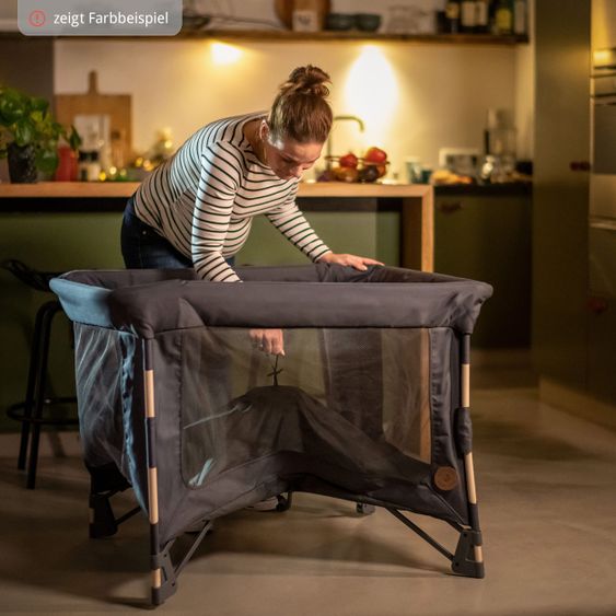 Maxi-Cosi 3 in 1 Reisebett Swift Reisebett, Beistellbett, Laufstall mit Matratze & Tragetasche nur 7 kg - Beyond Grey