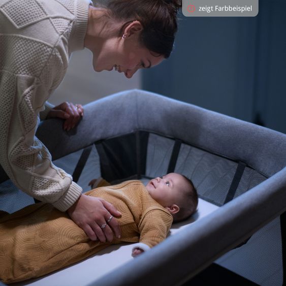 Maxi-Cosi 3 in 1 Reisebett Swift Reisebett, Beistellbett, Laufstall mit Matratze & Tragetasche nur 7 kg - Beyond Grey