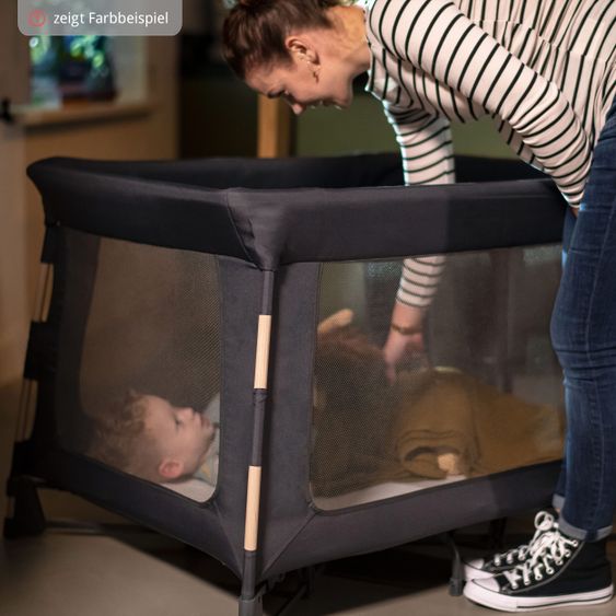Maxi-Cosi 3 in 1 Reisebett Swift Reisebett, Beistellbett, Laufstall mit Matratze & Tragetasche nur 7 kg - Beyond Grey