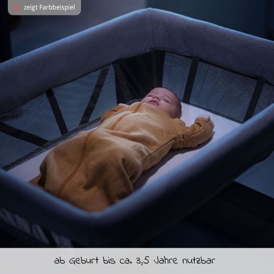 Maxi-Cosi 3 in 1 Reisebett Swift Reisebett, Beistellbett, Laufstall mit Matratze & Tragetasche nur 7 kg - Beyond Grey