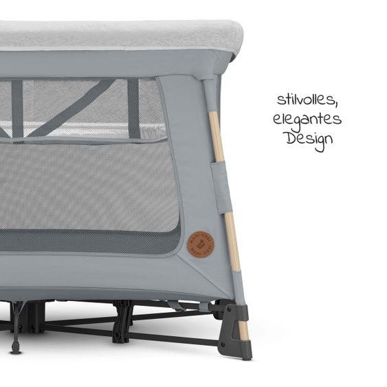 Maxi-Cosi 3 in 1 Reisebett Swift Reisebett, Beistellbett, Laufstall mit Matratze & Tragetasche nur 7 kg - Beyond Grey