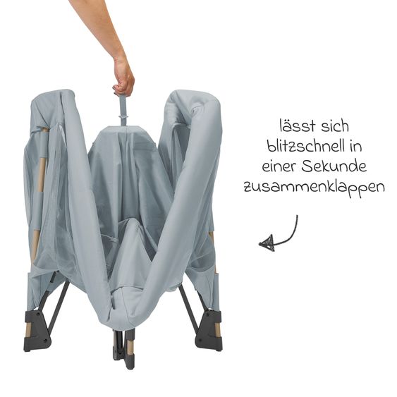 Maxi-Cosi 3-in-1 travel cot Swift travel cot, co-sleeper, playpen with mattress & carrycot only 6.70 kg light - Beyound - Grey Eco