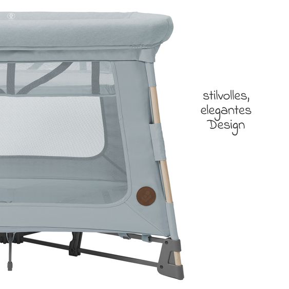 Maxi-Cosi 3-in-1 travel cot Swift travel cot, co-sleeper, playpen with mattress & carrycot only 6.70 kg light - Beyound - Grey Eco