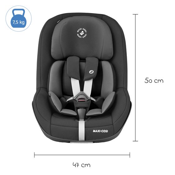 Maxi-Cosi 3in1 Babyschale & Reboarder-Set ab Geburt - 4 Jahre (45 cm - 105 cm) mit Babyschale Pebble Pro, Kindersitz Pearl Pro 2 inkl. FamilyFix 3 - Black