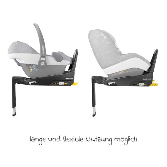 Maxi-Cosi 3in1 infant car seat & reboarder set from birth - 4 years (61 cm - 105 cm) with Pebble Pro infant car seat, Pearl Pro 2 child seat, FamilyFix 3 incl. protective pad & buggy book - Black