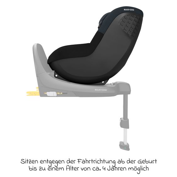 Maxi-Cosi 3in1 Babyschale & Reboarder-Set ab Geburt bis 4 Jahre mit (40 - 105 cm) mit Babyschale Pebble S i-Size & Kindersitz Pearl S inkl. Isofix-Basis FamilyFix S & Rückenlehnenschutz - Tonal Black