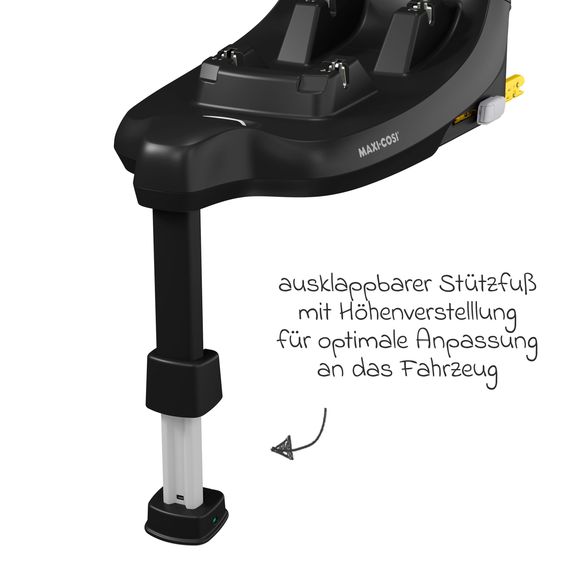 Maxi-Cosi 3in1 Babyschale & Reboarder-Set ab Geburt bis 4 Jahre mit (40 - 105 cm) mit Babyschale Pebble S i-Size & Kindersitz Pearl S inkl. Isofix-Basis FamilyFix S & Rückenlehnenschutz - Tonal Black