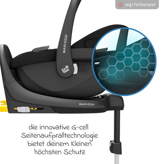 Maxi-Cosi 3in1 Babyschale & Reboarder-Set ab Geburt bis 4 Jahre mit (40 - 105 cm) mit Babyschale Pebble S i-Size & Kindersitz Pearl S inkl. Isofix-Basis FamilyFix S & Rückenlehnenschutz - Tonal Graphite