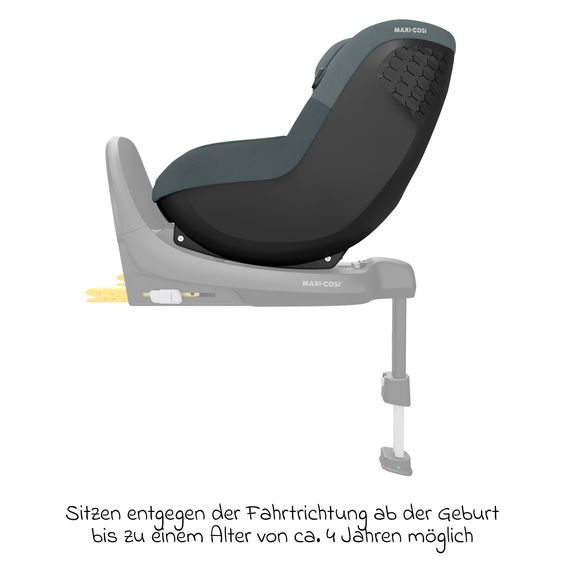 Maxi-Cosi 3in1 Babyschale & Reboarder-Set ab Geburt bis 4 Jahre mit (40 - 105 cm) mit Babyschale Pebble S i-Size & Kindersitz Pearl S inkl. Isofix-Basis FamilyFix S & Rückenlehnenschutz - Tonal Graphite