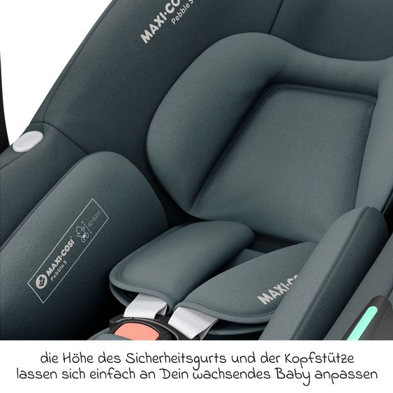 Maxi-Cosi 3in1 Babyschale & Reboarder-Set ab Geburt bis 4 Jahre mit (40 - 105 cm) mit Babyschale Pebble S i-Size & Kindersitz Pearl S inkl. Isofix-Basis FamilyFix S & Rückenlehnenschutz - Tonal Graphite