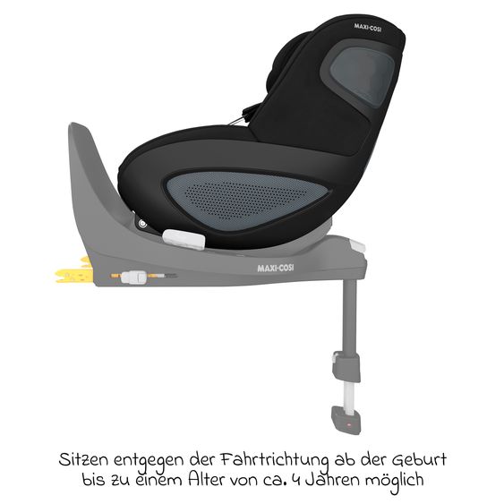 Maxi-Cosi 3in1 Babyschale & Reboarder-Set FamilyFix 360 ab Geburt bis 4 Jahre (40 - 105 cm) mit Babyschale Pebble 360 & Kindersitz Pearl 360 inkl. Isofix-Basis FamilyFix & Rückenlehnenschutz - Black