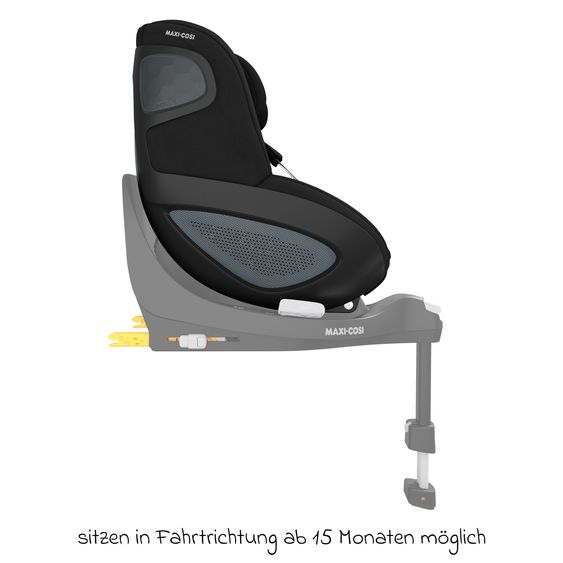 Maxi-Cosi 3in1 Babyschale & Reboarder-Set FamilyFix 360 ab Geburt bis 4 Jahre (40 - 105 cm) mit Babyschale Pebble 360 & Kindersitz Pearl 360 inkl. Isofix-Basis FamilyFix & Rückenlehnenschutz - Black