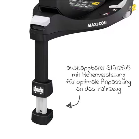 Maxi-Cosi 3in1 Babyschale & Reboarder-Set FamilyFix 360 ab Geburt bis 4 Jahre (40 - 105 cm) mit Babyschale Pebble 360 & Kindersitz Pearl 360 inkl. Isofix-Basis FamilyFix & Rückenlehnenschutz - Black