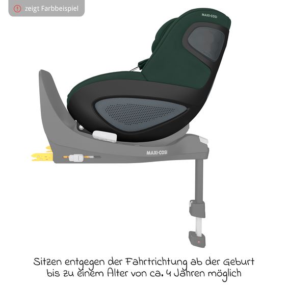 Maxi-Cosi 3in1 Babyschale & Reboarder-Set FamilyFix 360 ab Geburt bis 4 Jahre (40 - 105 cm) mit Babyschale Pebble 360 & Kindersitz Pearl 360 inkl. Isofix-Basis FamilyFix & Rückenlehnenschutz - Graphite