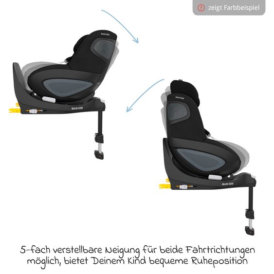 Maxi-Cosi 3in1 Babyschale & Reboarder-Set FamilyFix 360 ab Geburt bis 4 Jahre (40 - 105 cm) mit Babyschale Pebble 360 & Kindersitz Pearl 360 inkl. Isofix-Basis FamilyFix & Rückenlehnenschutz - Graphite