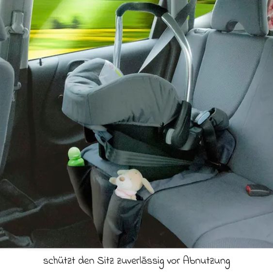 Maxi-Cosi 3in1 Babyschale & Reboarder-Set FamilyFix 360 ab Geburt bis 4 Jahre (40 cm - 105 cm) mit Babyschale Pebble 360 & Kindersitz Pearl 360 inkl. Isofix-Basis FamilyFix, Schutzunterlage & Schnullertasche - Graphite