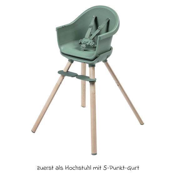 Maxi-Cosi 4-in-1 Hochstuhl Moa ab 6 Monate - 5 Jahre Hochstuhl, Sitzerhöhung, Tisch & Stuhl - Beyond Green2 Eco