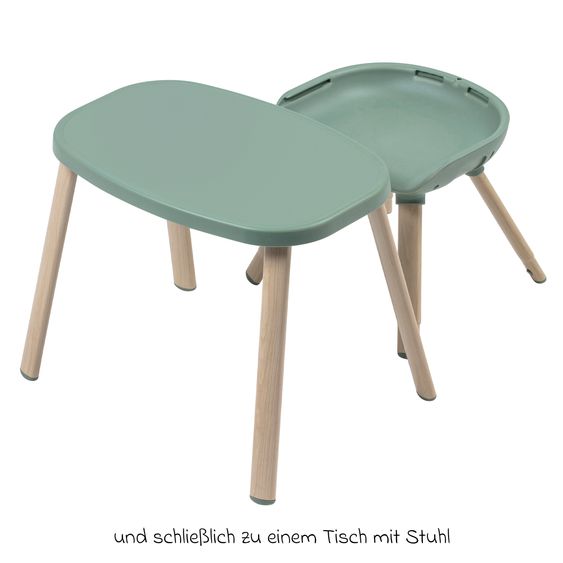 Maxi-Cosi 4-in-1 Hochstuhl Moa ab 6 Monate - 5 Jahre Hochstuhl, Sitzerhöhung, Tisch & Stuhl - Beyond Green2 Eco