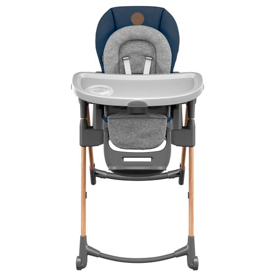 Maxi-Cosi 6in1 Hochstuhl Minla mitwachsend ab Geburt-6 Jahre Hochstuhl, Babyliege mit Liegefunktion & Tablett - Essential Blue