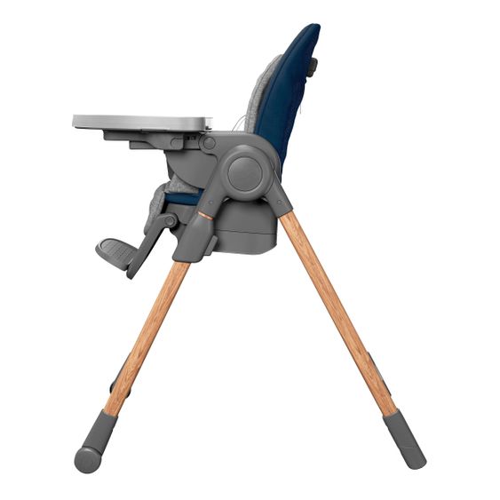 Maxi-Cosi 6in1 Hochstuhl Minla mitwachsend ab Geburt-6 Jahre Hochstuhl, Babyliege mit Liegefunktion & Tablett - Essential Blue