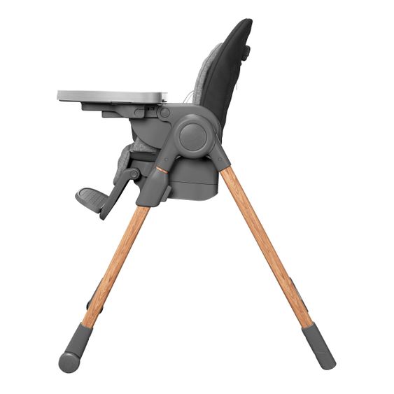 Maxi-Cosi 6in1 Hochstuhl Minla mitwachsend ab Geburt-6 Jahre Hochstuhl, Babyliege mit Liegefunktion & Tablett - Essential Graphite