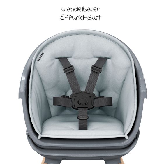 Maxi-Cosi 8in1 high chair Moa growing from 6 months-5 years high chair, booster seat, table, chair & stool - Beyond Graphite