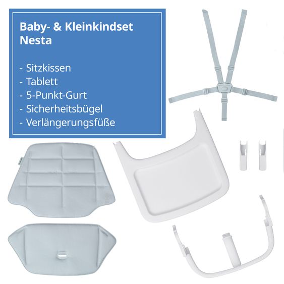 Maxi-Cosi Baby- und Kleinkindset für Nesta Hochstuhl ab 6 Monate - 3 Jahre - Beyond Sky Grey