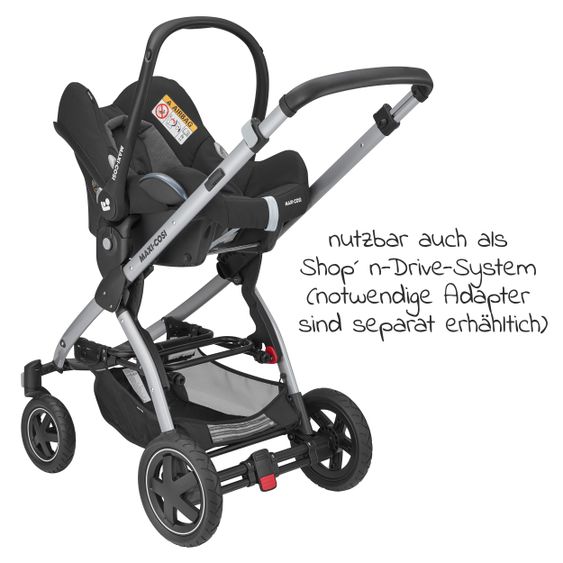 Maxi-Cosi Babyschale Cabriofix Gruppe 0+ - ab Geburt bis 12 Monate (ab Geburt - 13 kg) - Essential Black