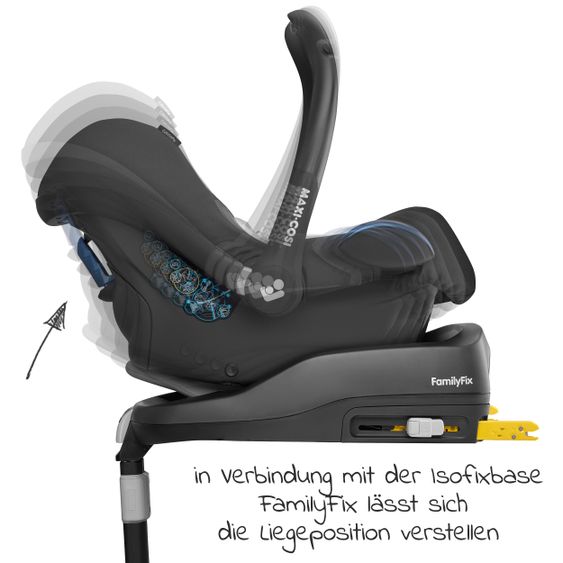 Maxi-Cosi Babyschale Cabriofix Gruppe 0+ - ab Geburt bis 12 Monate (ab Geburt - 13 kg) - Essential Black