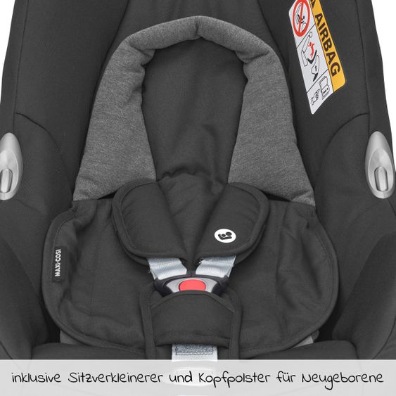 Maxi-Cosi Babyschale Cabriofix Gruppe 0+ - ab Geburt bis 12 Monate (ab Geburt - 13 kg) - Essential Black