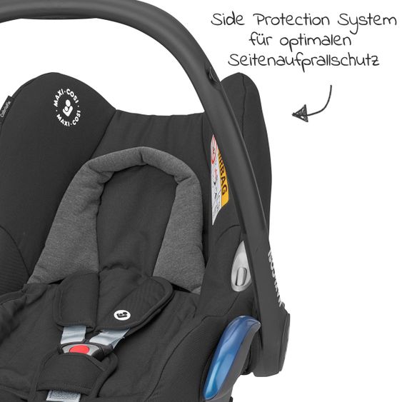 Maxi-Cosi Babyschale Cabriofix Gruppe 0+ - ab Geburt bis 12 Monate (ab Geburt - 13 kg) - Essential Black